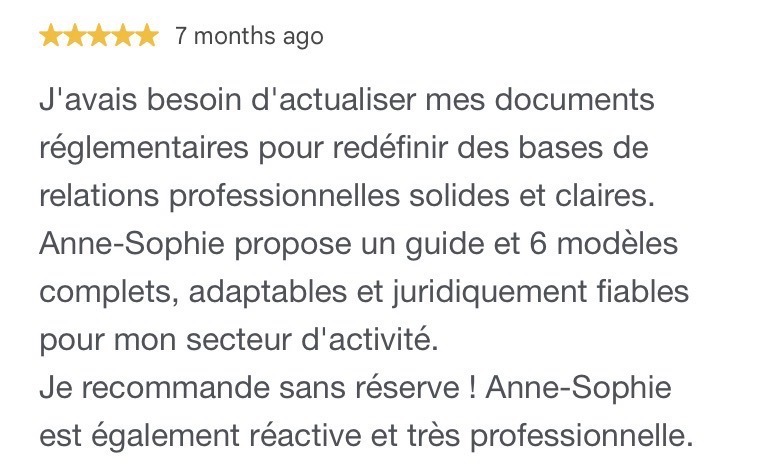 Avis client