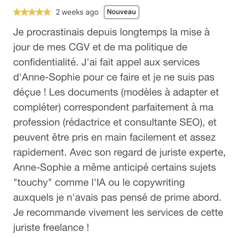 Avis client